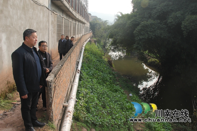杨双全率队督导泸县小鹿溪河河长制工作