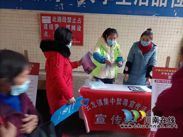 泸县云龙镇开展春节前外出务工返乡人员禁毒宣传活动 (图2)