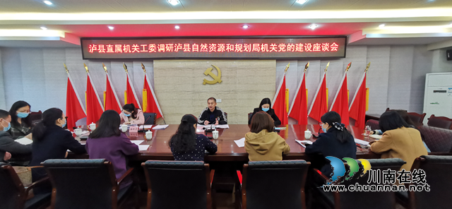泸县直属机关工委到泸县自然资源和规划局调研指导机关党建工作
