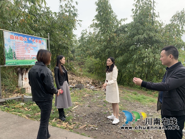 甘露到泸县云龙镇督导森林防灭火、河长制及疫情防控工作