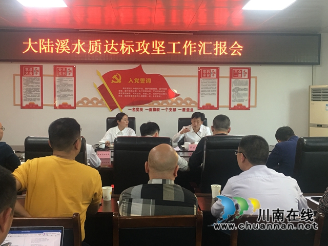 泸州市生态环境局到泸县立石镇、百和镇督导大陆溪水质达标攻坚工作