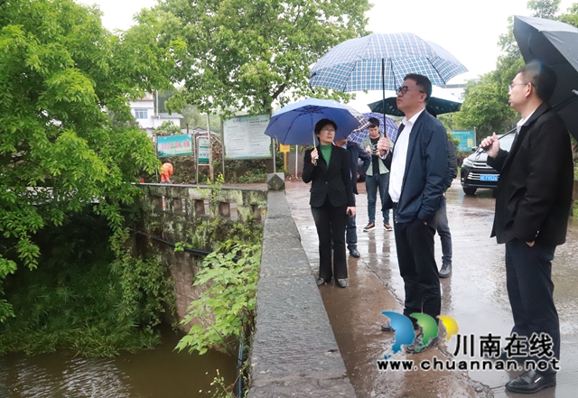 泸县县委常委、县纪委书记章磊率队到泸县云龙镇督导河长制工作