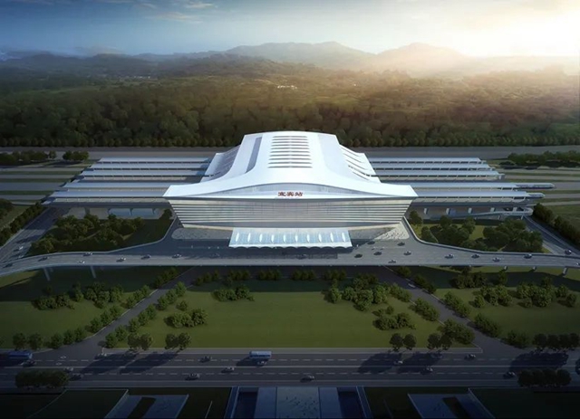 时速350公里的成自宜高铁,站房开建!沿途车站长啥样?(图6) 7.jpg
