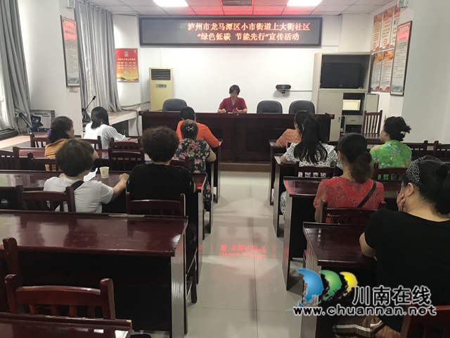 龙马潭区小市街道开展“绿色低碳，节能先行”主题宣传志愿服务活动