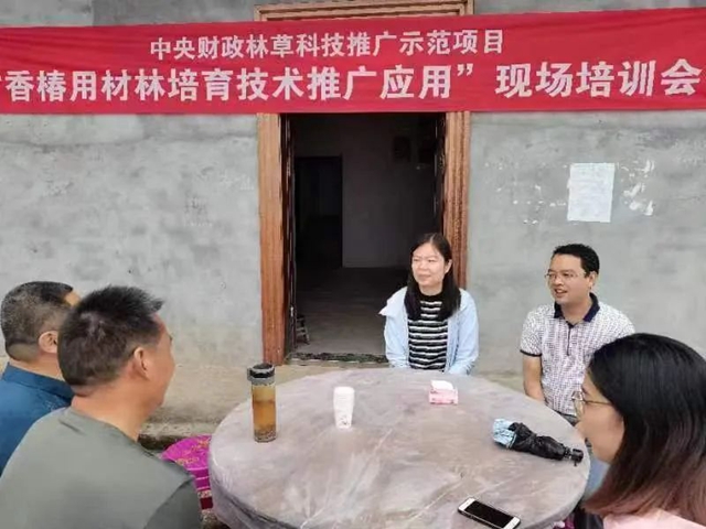 泸州市林业竹业局到合江开展“香椿用材林培育技术推广应用”现场培训