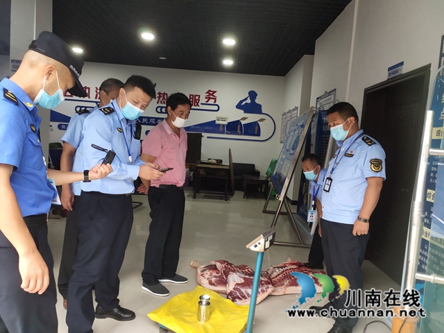泸县云龙镇严查农贸市场“白板肉”
