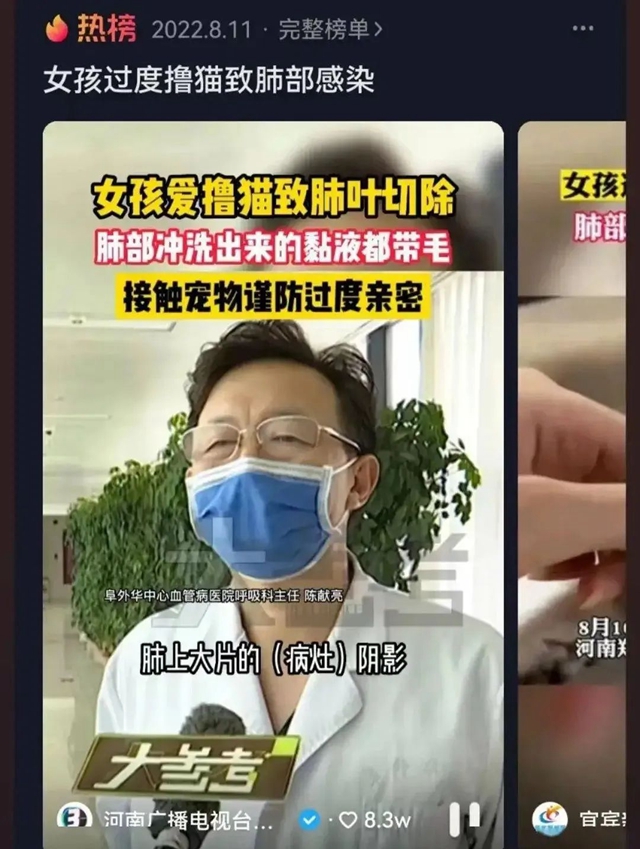 【警惕】撸猫过度，肺都遭切了！
