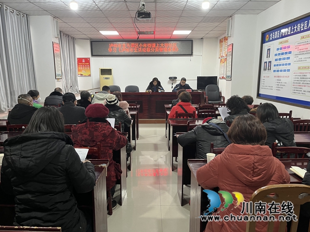 龙马潭区小市街道上大街社区开展学习贯彻《泸州市生活垃圾分类管理条例》宣讲活动