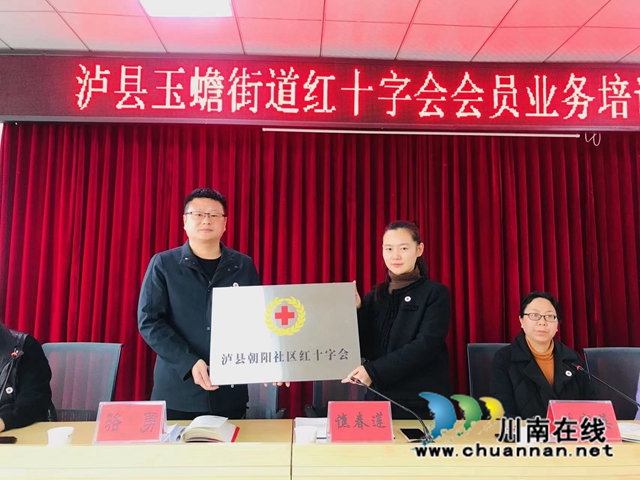 泸县玉蟾街道朝阳社区红十字会成立大会暨第一次会员大会召开