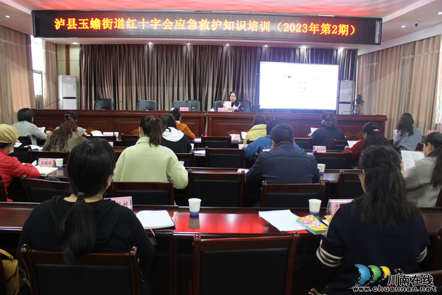 泸县玉蟾街道组织开展2023年第二期红十字会应急救护知识普及培训会