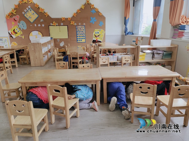 泸县惠济路幼儿园开展地震应急疏散演练活动