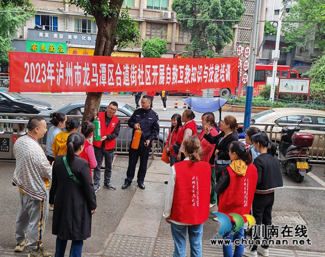 龙马潭区小市街道合道街社区开展防灾减灾日宣传活动