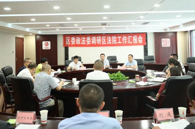 龙马潭区委常委、政法委书记徐峰一行到区法院调研