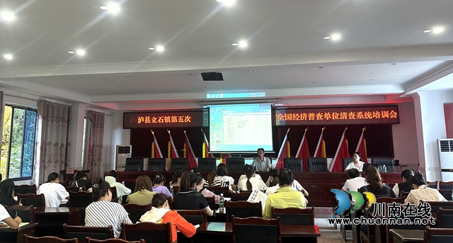 泸县立石镇开展第五次全国经济普查单位清查系统培训会