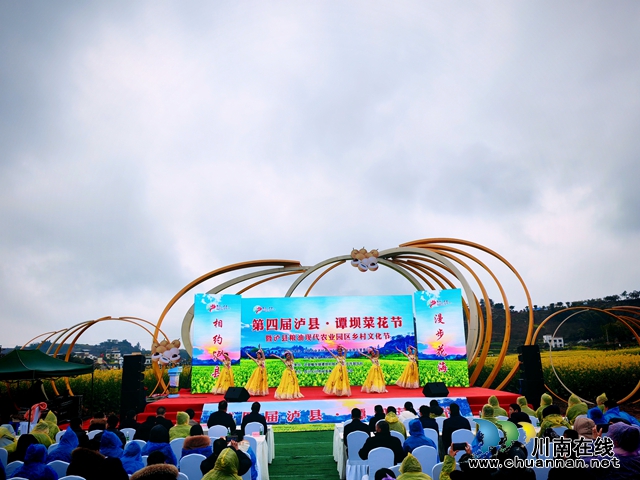 相约泸县 漫步花海丨第四届泸县谭坝菜花节暨泸县粮油现代农业园区乡村文化节开幕(图6) 舞蹈表演(曾佐然摄).jpg