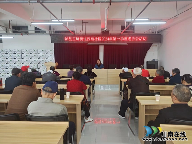 泸县玉蟾街道组织开展2024年第一季度老协会暨关工委老年活动