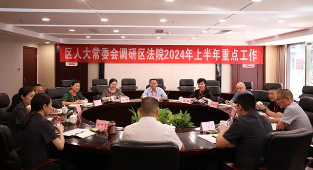 龙马潭区人大常委会调研龙马潭区法院半年重点工作