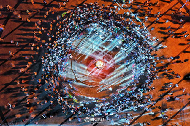 【航拍】2024 古蔺石屏火把节——奢香广场篝火晚会