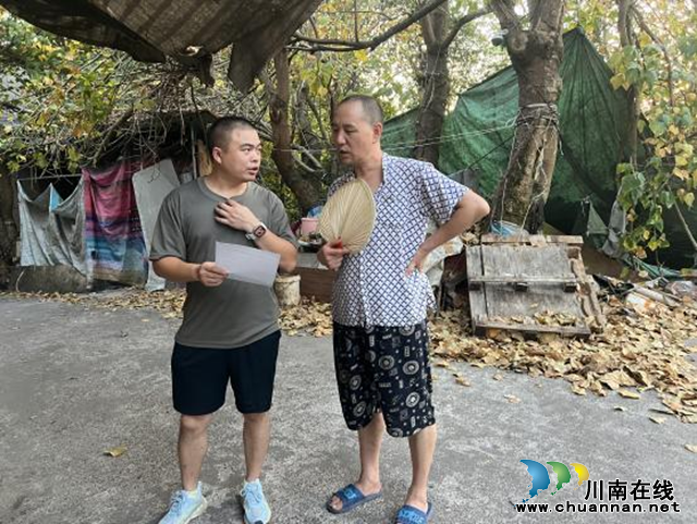 龙马潭区鱼塘街道民权社区开展森林防火入户宣传