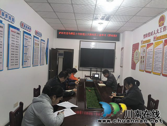 龙马潭区小市街道上大街社区工会开展《劳动法》知识讲座