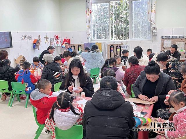 泸县百和镇中心幼儿园开展环保亲子手工制作活动