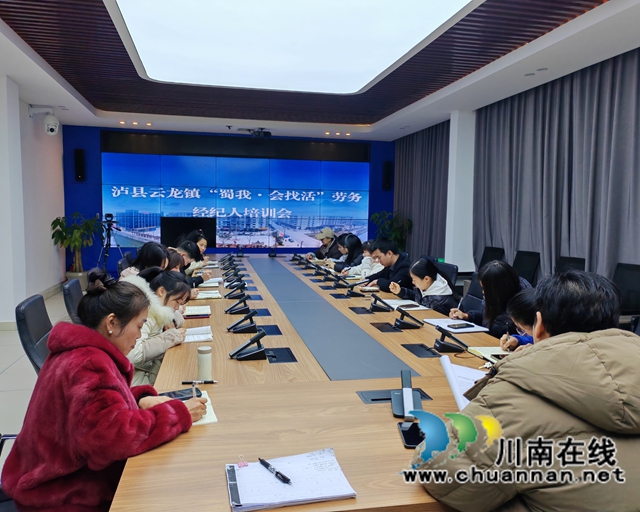 泸县农民工服务中心工作人员在云龙镇开展劳务经纪人就业服务能力提升轮训.jpg