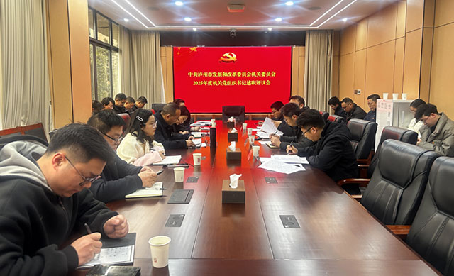 泸州市发展改革委举行2025年度机关党组织书记述职评议会