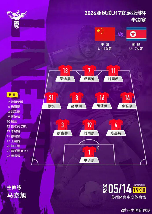 泸州妹子世界波+单刀连追两球，中国U17女足负朝鲜无缘决赛