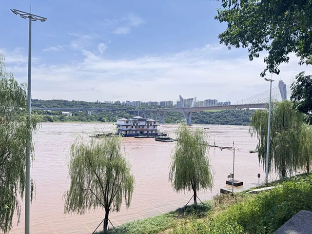 长江泸州段涨水了,“飞机坝”停车场被淹(图4) 4.jpg