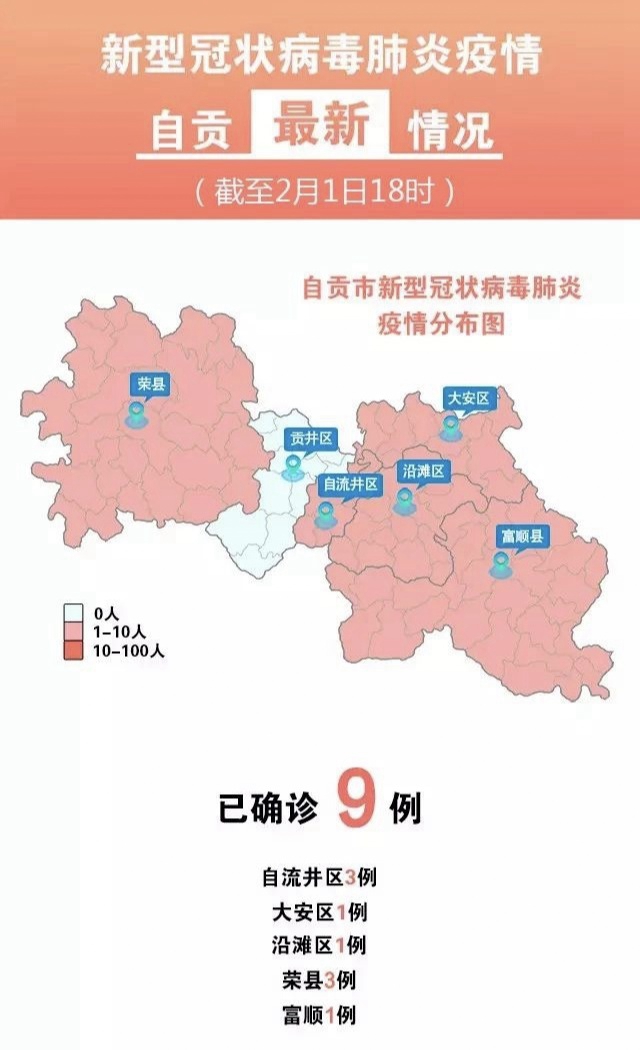 自贡疫情最新动态：2月1日无新增