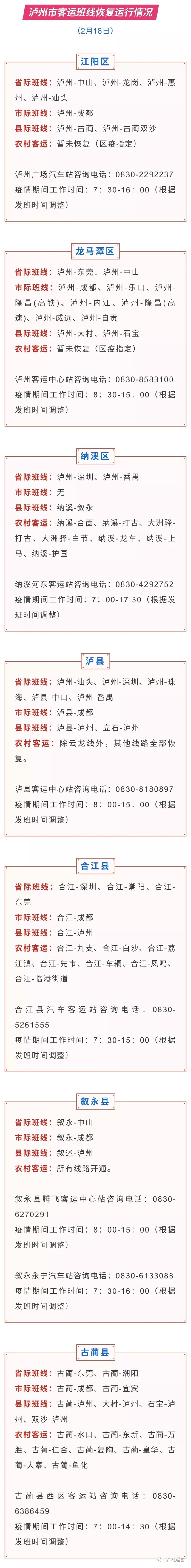 泸州市客运班线恢复运行情况(图1)
