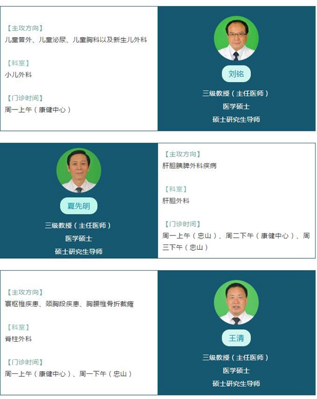 西南医大附院二三级教授坐诊时间全图(图4)