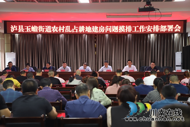 泸县玉蟾街道召开农村乱占耕地建房问题摸排工作安排部署会(图1)