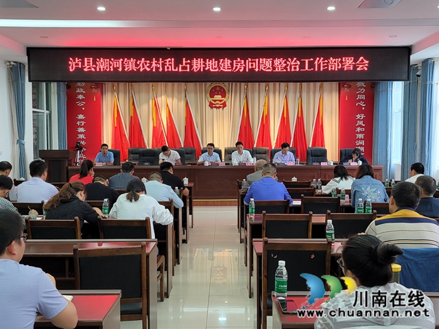 泸县潮河镇召开农村乱占耕地建房问题整治工作部署会(图1)