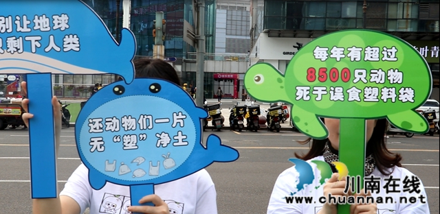 泸州九橙社开展街头趣味测试呼吁拒绝使用一次性塑料袋(图5)