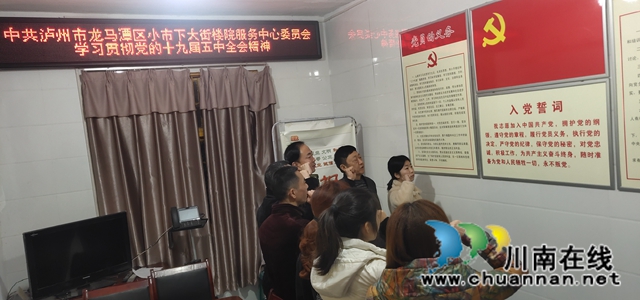 龙马潭区小市街道：集中学习党的十九届五中全会精神(图2)