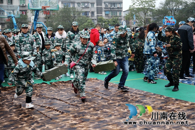 龙马潭这个幼儿园的“军事亲子运动会”，真嗨！(图8)