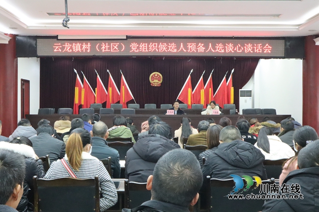 泸县云龙镇召开村（社区）候选人预备人选谈心谈话会(图1)