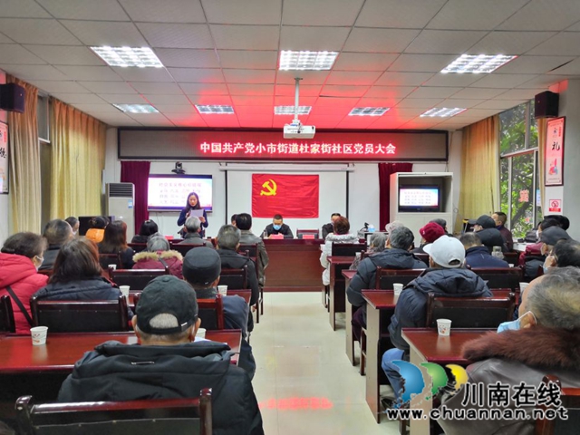 龙马潭区小市街道召开党委换届选举党员大会(图1)