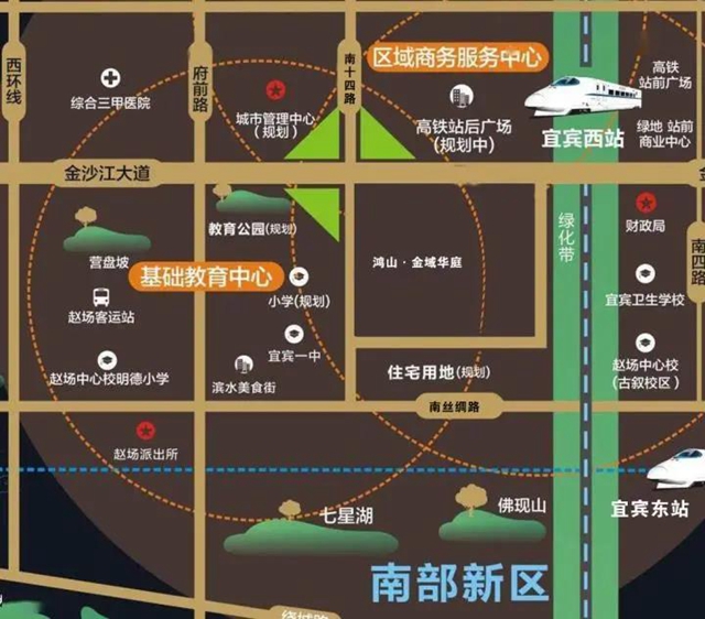 定了！宜宾一中新校区将落户在此！(图1)