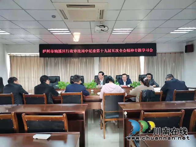 纳溪区行政审批局：深学纪委全会精神  常敲党风廉政警钟