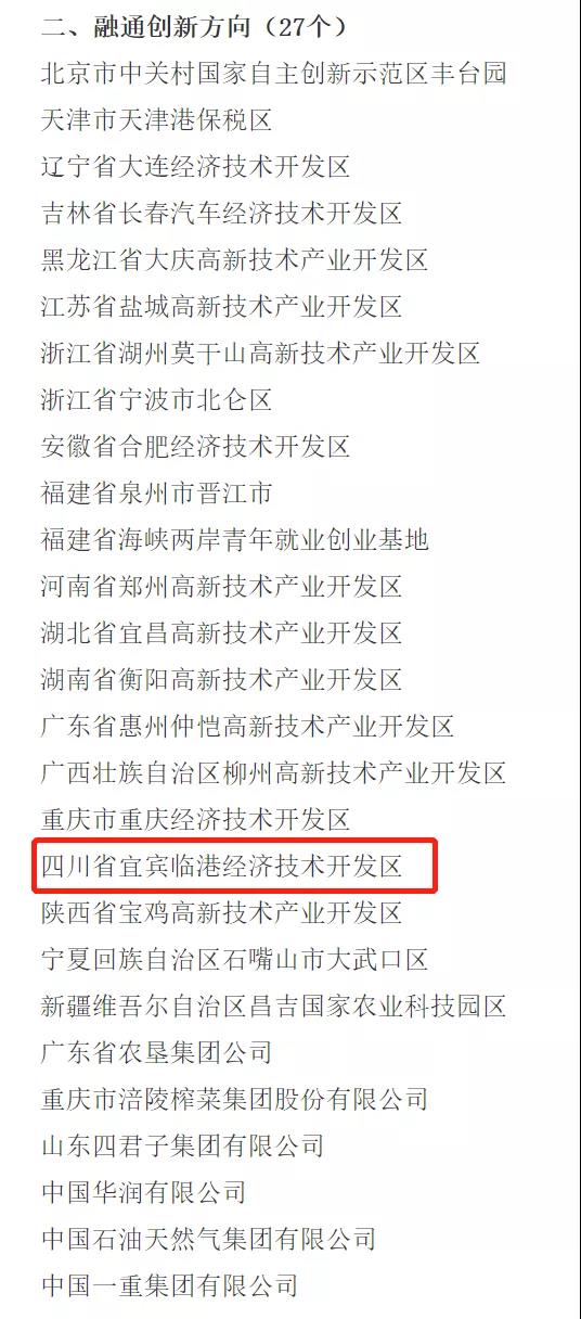 宜宾临港经开区入选第三批国家双创示范基地(图1)