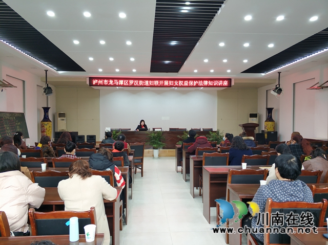龙马潭区罗汉街道妇联开展妇女权益保护法律知识讲座