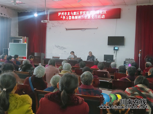 龙马潭区罗汉街道临港社区开展“学习雷锋精神”主题党日活动 