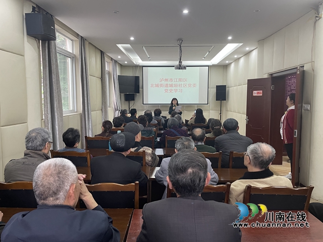 江阳区北城街道城垣社区固定党日学党史扎实学习教育
