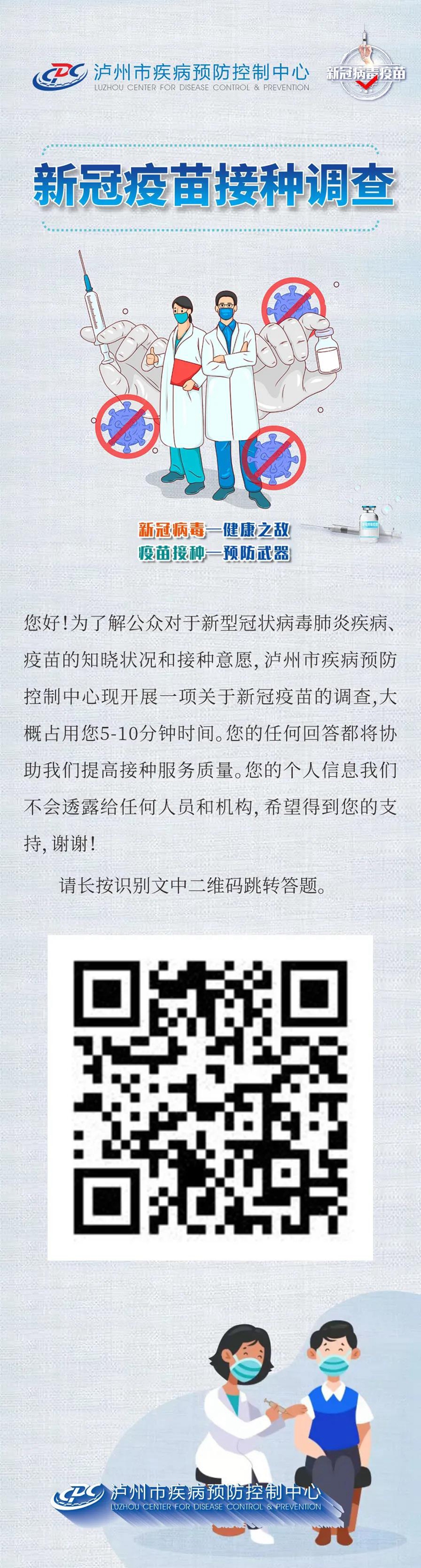 泸州市疾控中心新冠疫苗接种调查(图1)
