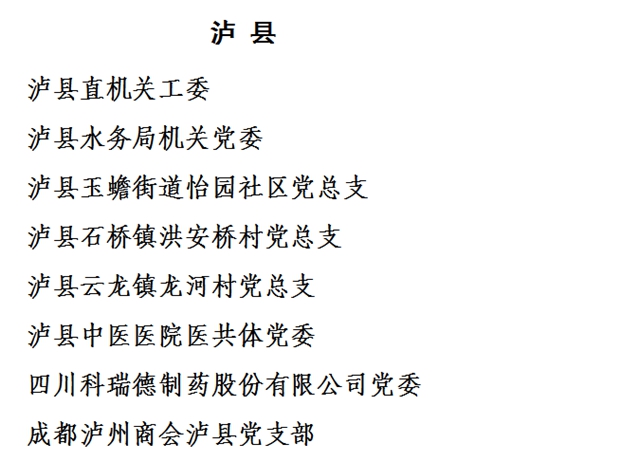 中共泸州市委组织部关于全市“两优一先” 拟表彰对象的公示(图14) 中共泸州市委组织部关于全市“两优一先” 拟表彰对象的公示(图14)