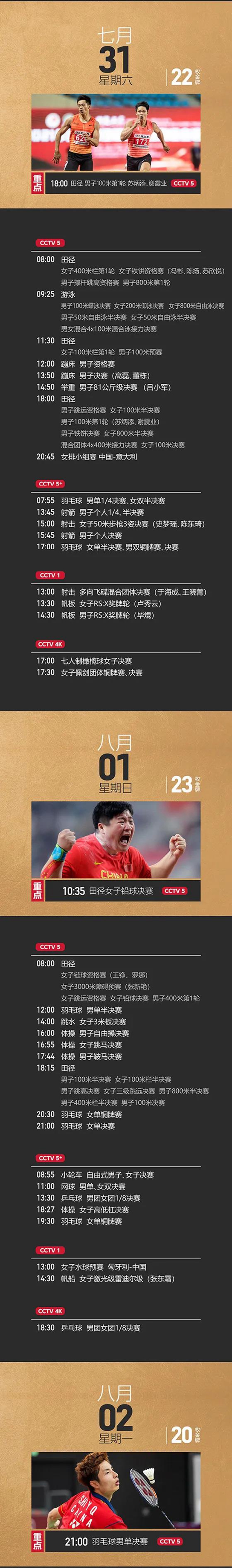 东京奥运会最全观赛指南来了！为泸州籍运动员扎起！(图7)