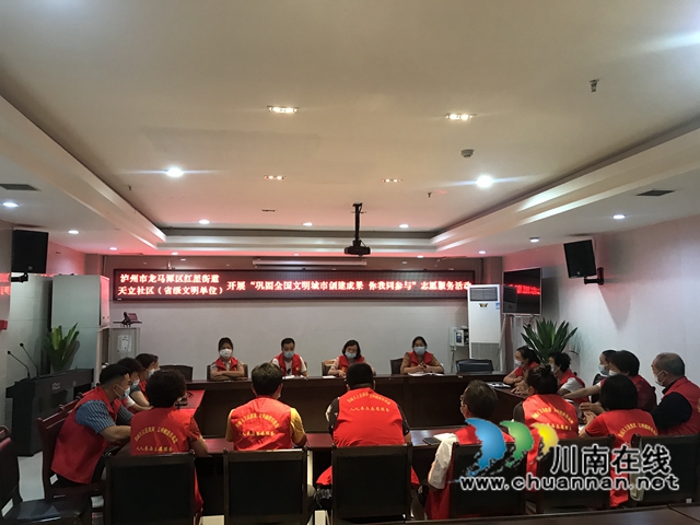 龙马潭区红星街道天立社区开展“巩固文明城市创建成果 你我同参与”志愿服务活动(图1)