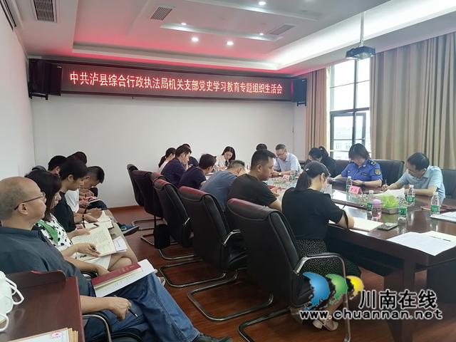 泸县综合行政执法局机关党支部召开党史学习教育专题组织生活会(图1)
